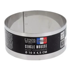 Cerf Dellier Cercle à mousse inox H 4,5 cm Ø 10 cm Clearance
