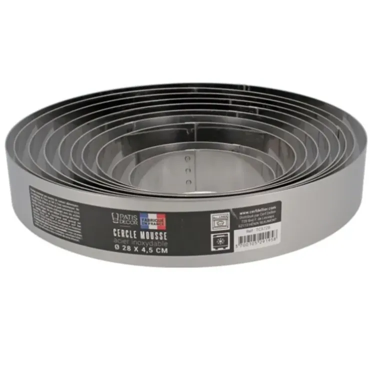 Cerf Dellier Cercle à mousse inox H 4,5 cm Ø 10 cm Clearance
