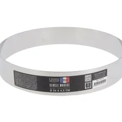 Cerf Dellier Cercle à mousse inox H 4,5 cm Ø 26 cm