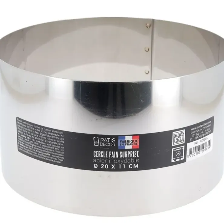 Cerf Dellier Cercle à pain surprise inox H 11 cm Diam 20 cm Best