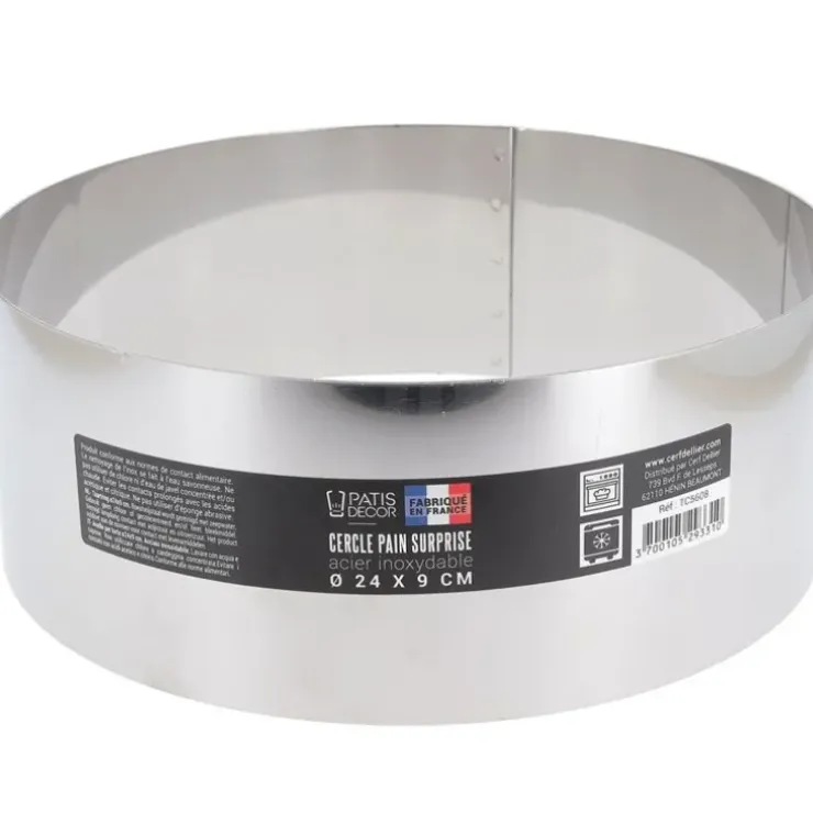 Cerf Dellier Cercle à pain surprise inox H 9 cm Ø 24 cm Best