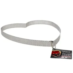 Cerf Dellier Cercle à tarte perforé coeur inox H 2 cm Ø 24 cm Online