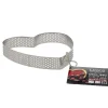 Cerf Dellier Cercle à tarte perforé coeur inox H 2 cm Ø 12 cm Best