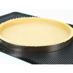 Cerf Dellier Cercle à tarte perforé inox H 2 cm Ø 12,7 cm Discount