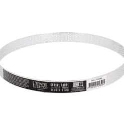 Cerf Dellier Cercle à tarte perforé inox H 2 cm Ø 22 cm New
