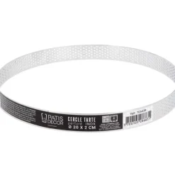Cerf Dellier Cercle à tarte perforé inox H 2 cm Ø 20 cm