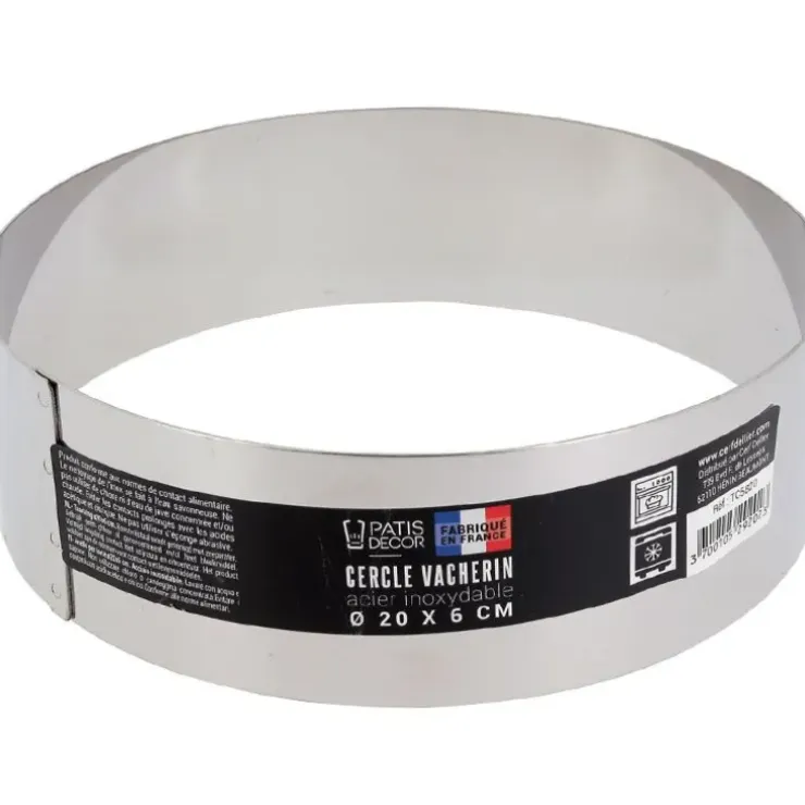 Cerf Dellier Cercle à vacherin inox H 6 cm Ø 20 cm Online