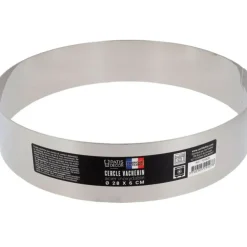 Cerf Dellier Cercle à vacherin inox H 6 cm Ø 28 cm Outlet