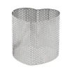 Cerf Dellier Cercle perforé cœur en acier inoxydable cœur - 8 x 8 cm Online