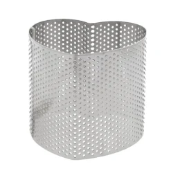 Cerf Dellier Cercle perforé cœur en acier inoxydable cœur - 8 x 8 cm Online