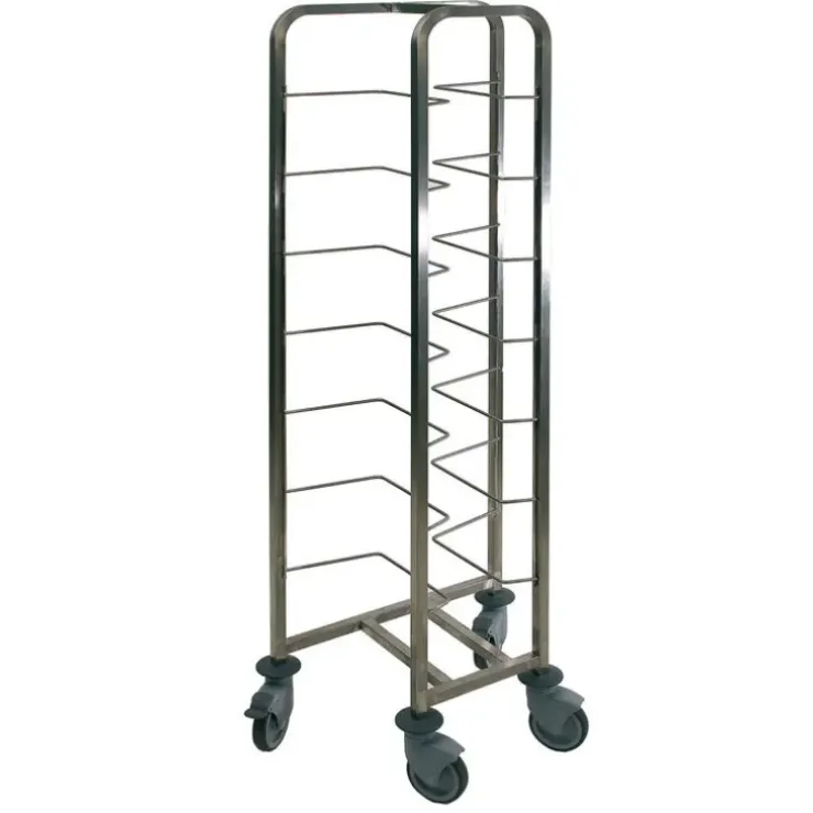 Cerf Dellier Chariot inox pour 8 bacs à pâtons espacement 18,5 cm Best