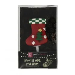 Cerf Dellier Chaussette de Noël décorée sur pique Discount