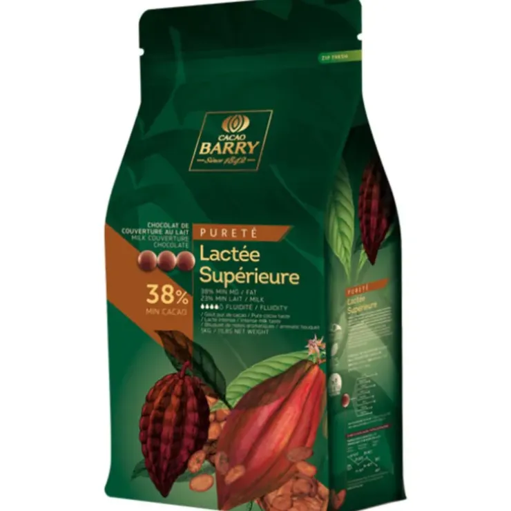 Cerf Dellier Chocolat de Couverture lactée supérieure 38 % 5 kg Clearance