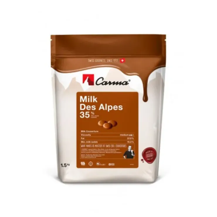 Cerf Dellier Chocolat de Couverture Milk des Alpes 35 % 1,5 kg Clearance