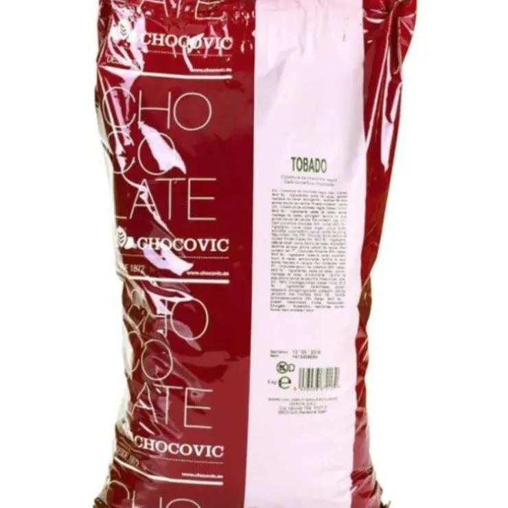 Cerf Dellier Chocolat de Couverture Noir Tobado Chocovic 64,5 % 5 kg Outlet