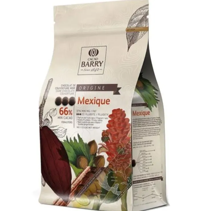 Cerf Dellier Chocolat de Couverture Noir origine Mexique 66 % 2,5 Kg New