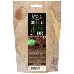 Cerf Dellier Chocolat de Couverture Noir Extra Bitter Guayaquil 64 % 250 g Hot