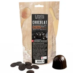 Cerf Dellier Chocolat de couverture noir Black Zabuye 83 % 250 g Hot