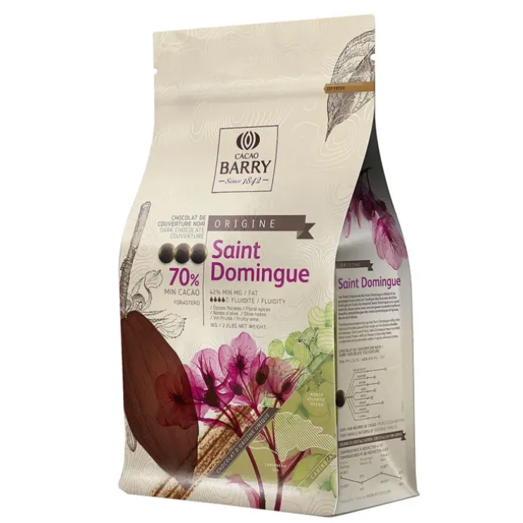 Cerf Dellier Chocolat de couverture noir St Domingue 70% 1 Kg Hot