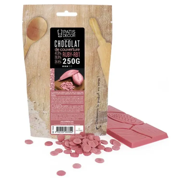 Cerf Dellier Chocolat de couverture Ruby 47,3 % Barry 250 g