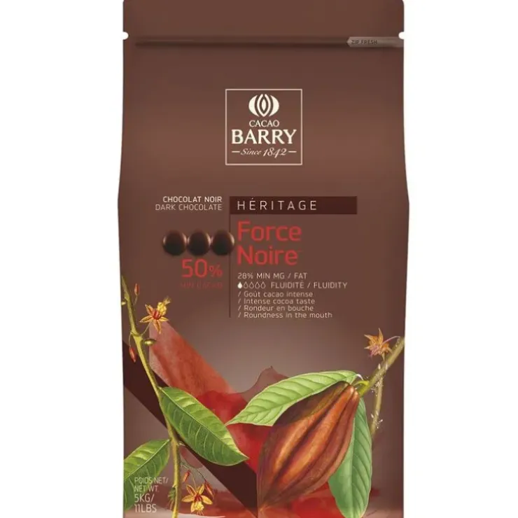 Cerf Dellier Chocolat noir pistoles Force Noire 50 % 5 kg Outlet