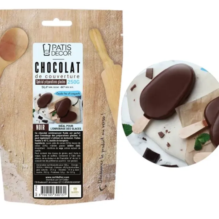 Cerf Dellier Chocolat noir spécial préparations glacées Patisdécor 250 g Best
