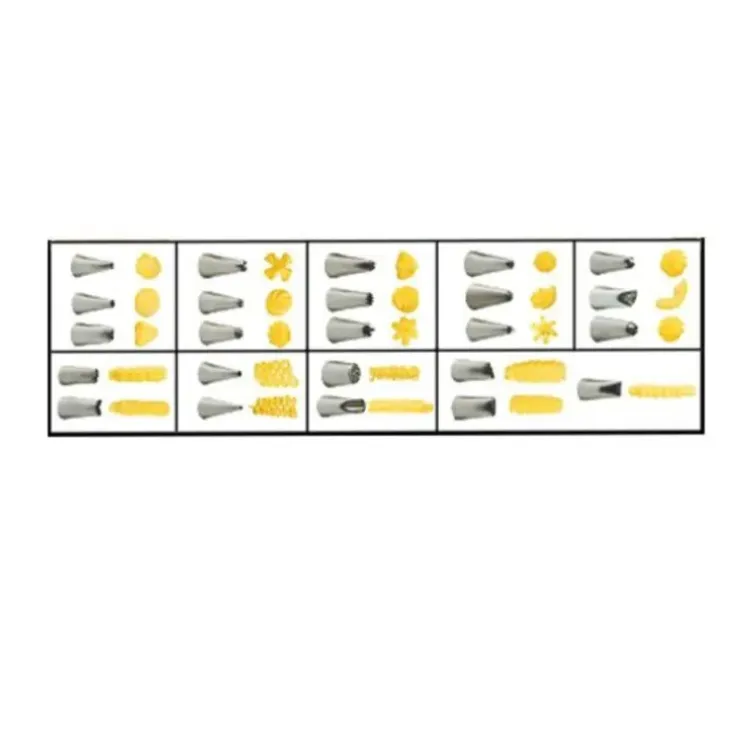 Cerf Dellier Coffret 24 douilles décors fins inox New