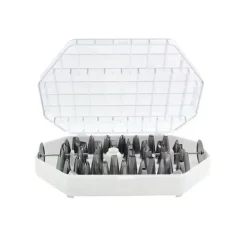 Cerf Dellier Coffret 55 douilles décors fins assorties inox Hot