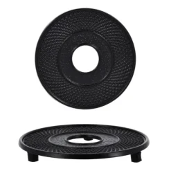 Cerf Dellier Coffret théière + tasses à rayures en fer noir - 800 ml Discount