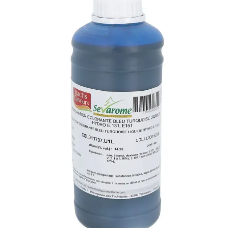 Cerf Dellier Colorant liquide hydrosoluble bleu turquoise 1L Hot