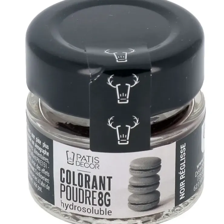 Cerf Dellier Colorant poudre hydrosoluble noir réglisse 8 g