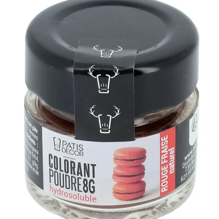 Cerf Dellier Colorant poudre hydrosoluble rouge fraise naturel 8 g Online
