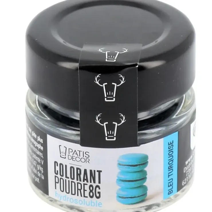 Cerf Dellier Colorant poudre hydrosoluble bleu turquoise 8 g New