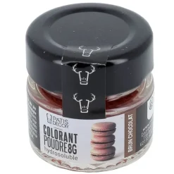 Cerf Dellier Colorant poudre hydrosoluble brun chocolat 8 g