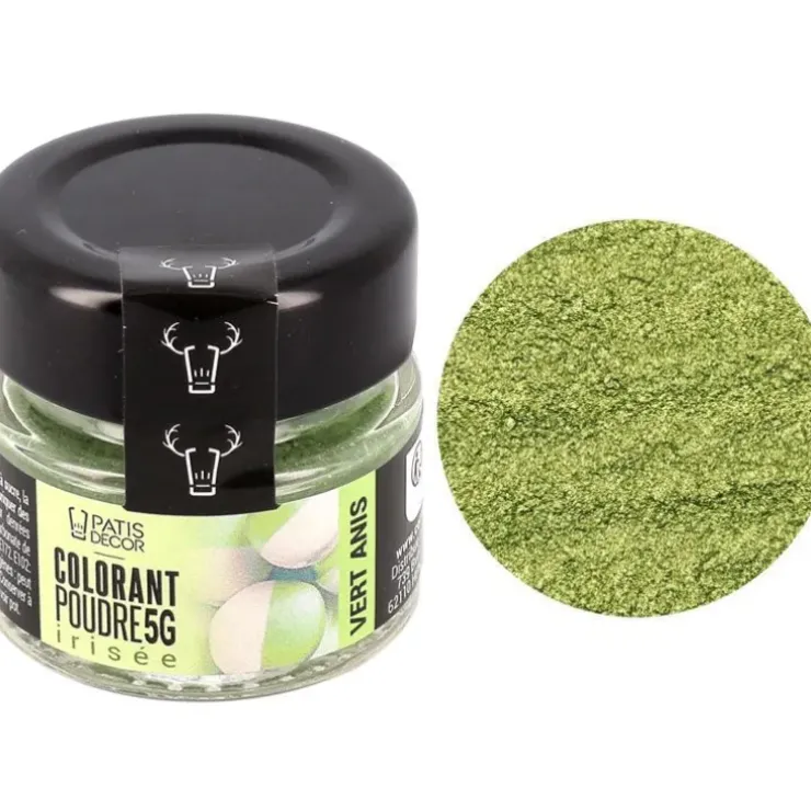 Cerf Dellier Colorant poudre irisé vert anis 5 g Outlet