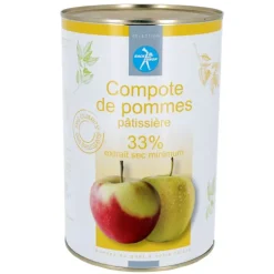 Cerf Dellier Compote de pommes pâtissières 33% 4,350 kg Discount