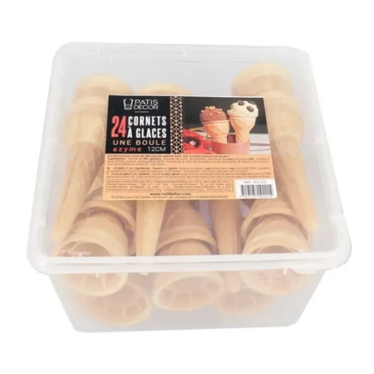 Cerf Dellier Cornets à glace en azyme - 1 boule (x 24) Online