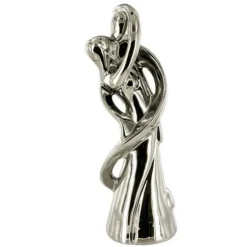 Cerf Dellier Couple de mariés argent enlacés 28,5 cm Best