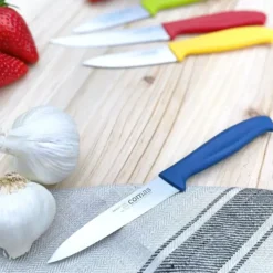 Cerf Dellier Couteau à fruits micro dentelé jaune Hot