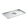 Cerf Dellier Couvercle inox avec poignée GN 1/3 et encoche pour louche - pour bac sans anse New