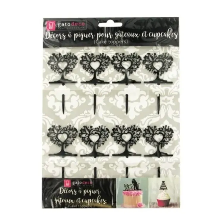 Cerf Dellier Cupcake Toppers Arbres cœurs (x 8) Discount