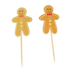 Cerf Dellier Cupcake Toppers Bonshommes Pain d'Epices (x12) Clearance