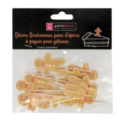 Cerf Dellier Cupcake Toppers Bonshommes Pain d'Epices (x12) Clearance