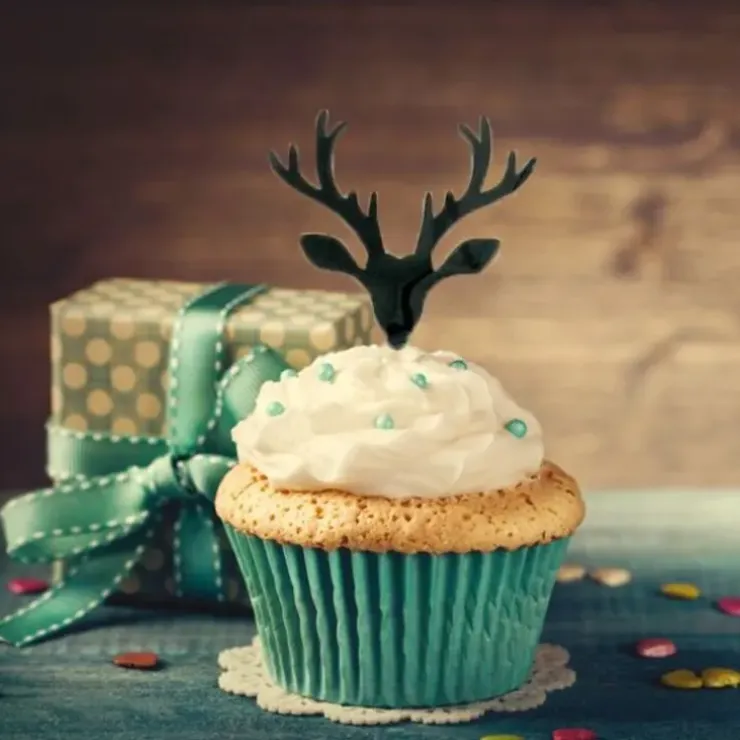 Cerf Dellier Cupcake Toppers Cerfs (x8) Best