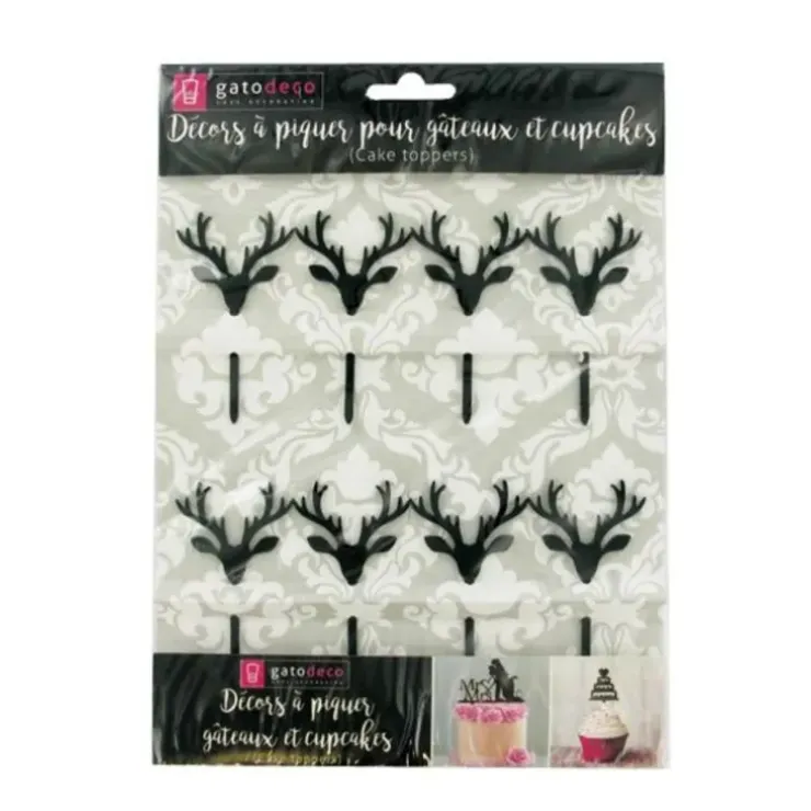 Cerf Dellier Cupcake Toppers Cerfs (x8) Best