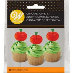 Cerf Dellier Cupcake Toppers citrouille Wilton (x12) Sale