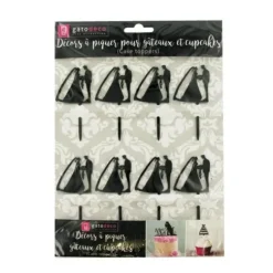 Cerf Dellier Cupcake Toppers Couples de mariés (x 8) Online
