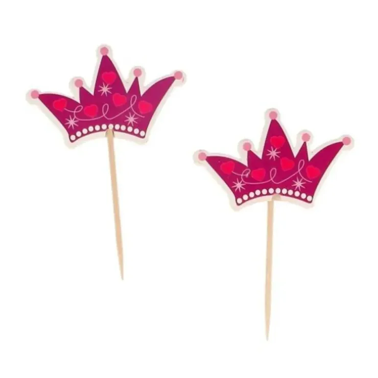 Cerf Dellier Cupcake Toppers Couronnes de princesses (x 12) Best