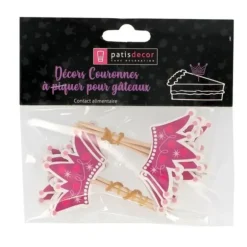 Cerf Dellier Cupcake Toppers Couronnes de princesses (x 12) Best