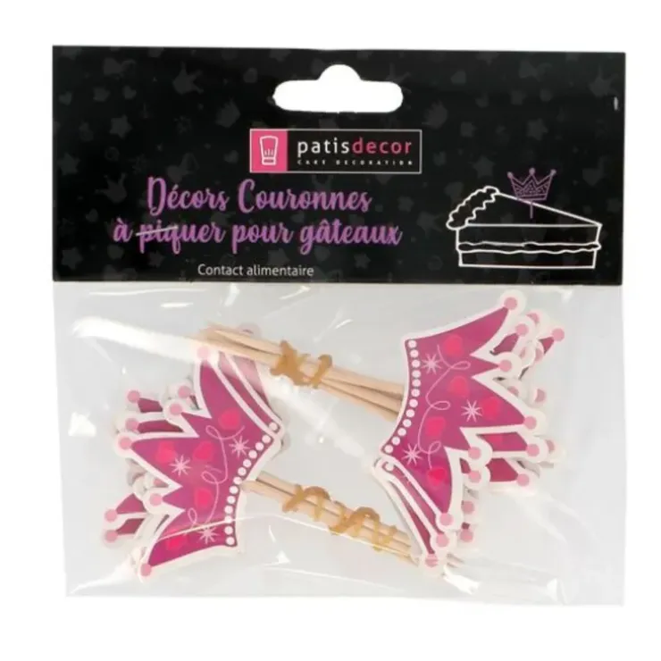 Cerf Dellier Cupcake Toppers Couronnes de princesses (x 12) Best